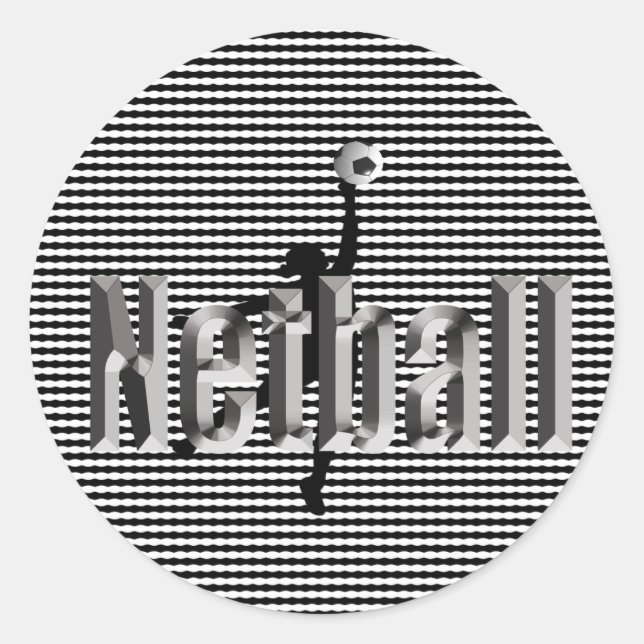 Netball O Jogo, Adesivos Redondos (Frente)