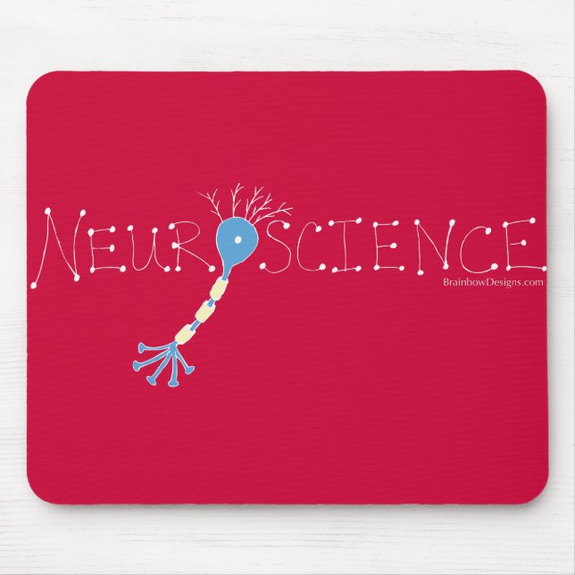 Neurociência Mousepad - azul do white& na (Frente)