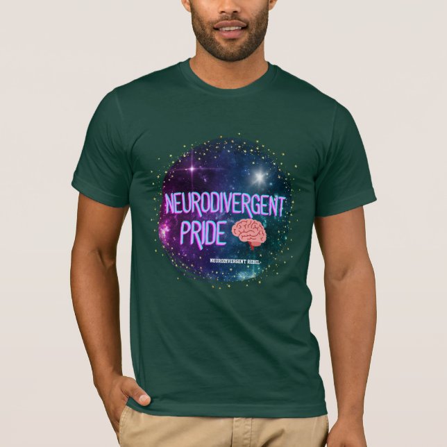 NeuroDivergente Camisa do Cérebro do Orgulho (Frente)