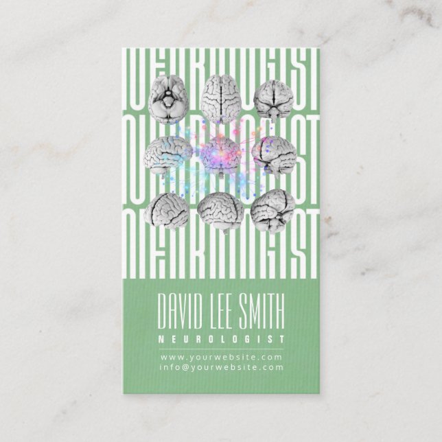 Neurologista Tipografyc cartão de visita (Frente)