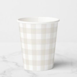 Neutral Beige Gingham