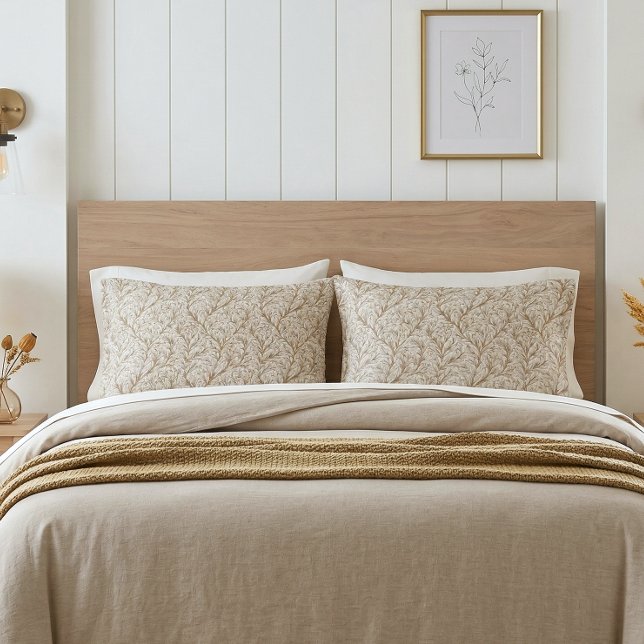 Neutral Beige Gold Botanical Leaf William Morris (Criador carregado)