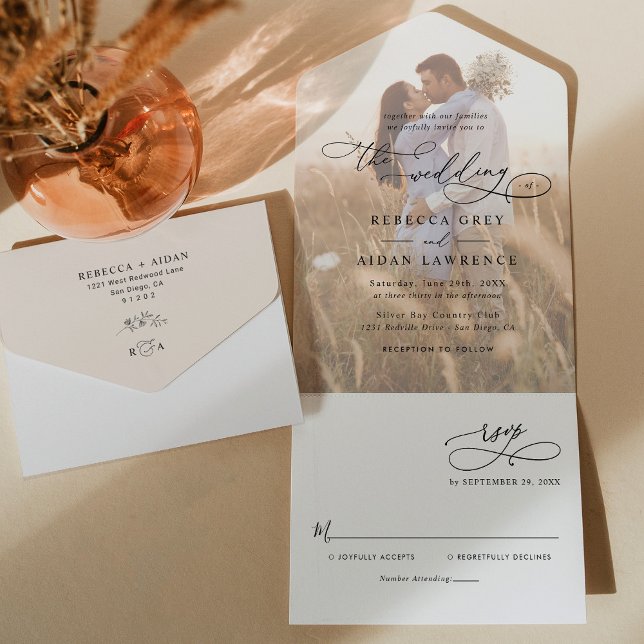 Neutral Boho Modern Foto Casamento (Criador carregado)