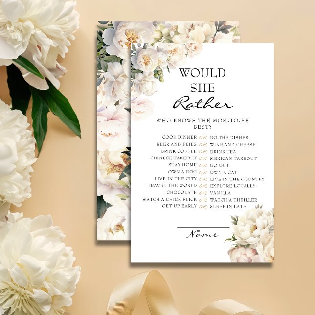 Neutral Ivory Peony Would She Rather Game Card (Criador carregado)