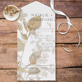 Neutral Tan Wildflower Moderno sem Janto