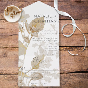Neutral Tan Wildflower Moderno sem Janto