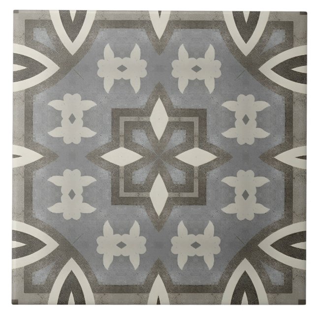 Neutro, bege, cinza, azulejos marroquinos (Frente)