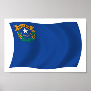 Nevada Flag Poster Impressão