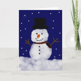 Nevado os cartões de natal do boneco de neve