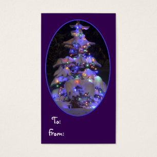 Neve Coberta Brilhante Na Árvore De Natal