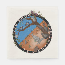 Neve é Natal - Aussie fora guardanapos