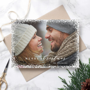 Neve Em Feliz Cartão De Férias De Natal