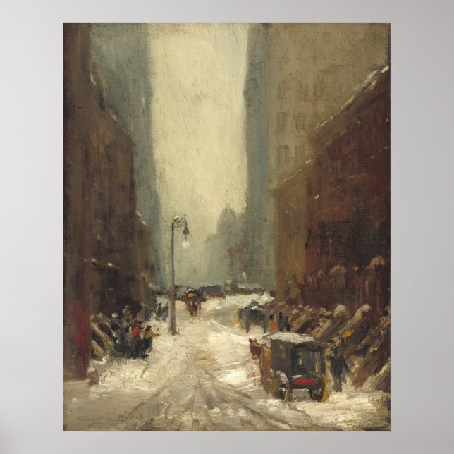 Neve em Nova Iorque - Robert Henri Fine Art Poster (Frente)
