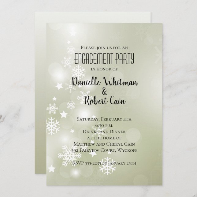 Neve em Sage Elegante Aquarela Abstrata (Frente/Verso)