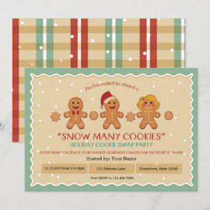 Neve Muitos cookies convite de festas "Cookie Swap