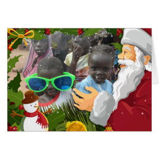 Neve no cartão de Natal do divertimento de África