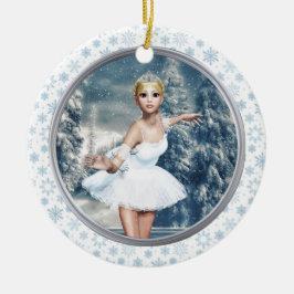 Neve Princesa Ballerina Ornamento Personalizado