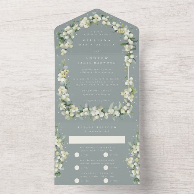 Neve verde Seafoam + Eucalipto Casamento (Interno)
