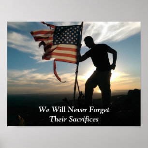Never Forget Patriotic Poster