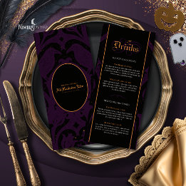 Nevermore Damask | Cartão de Bar Temático de Hallo