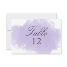 Névoa de Lavanda | Cartão de Número da Mesa