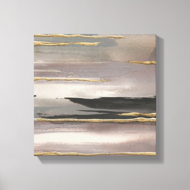 Nevoeiro de manhã dourado II Impressão de Abstrato (Frente)