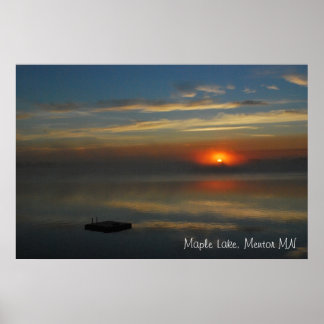 Nevoeiro no Poster do lago de Maple
