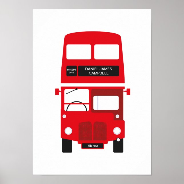 New Baby Personated London Red Bus Poster (Frente)
