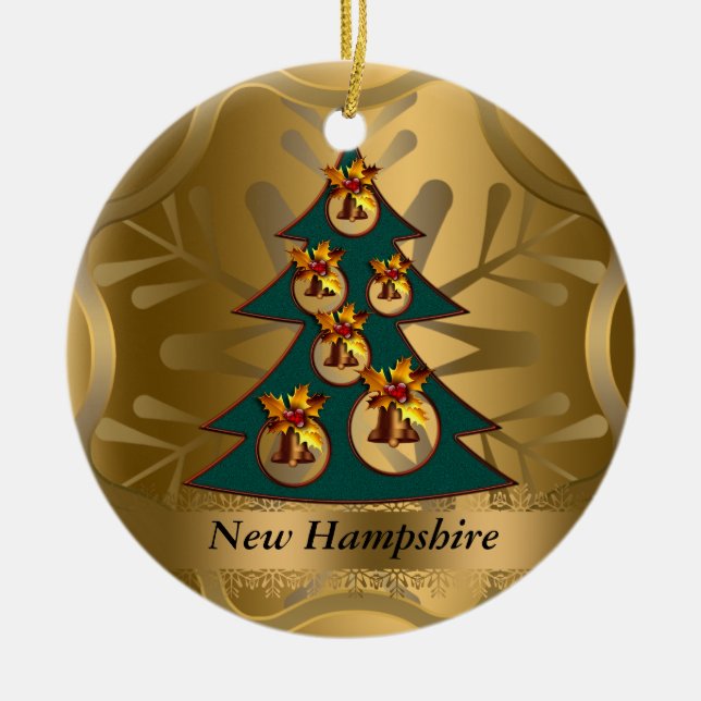 New Hampshire State Enfeites de natal (Frente)