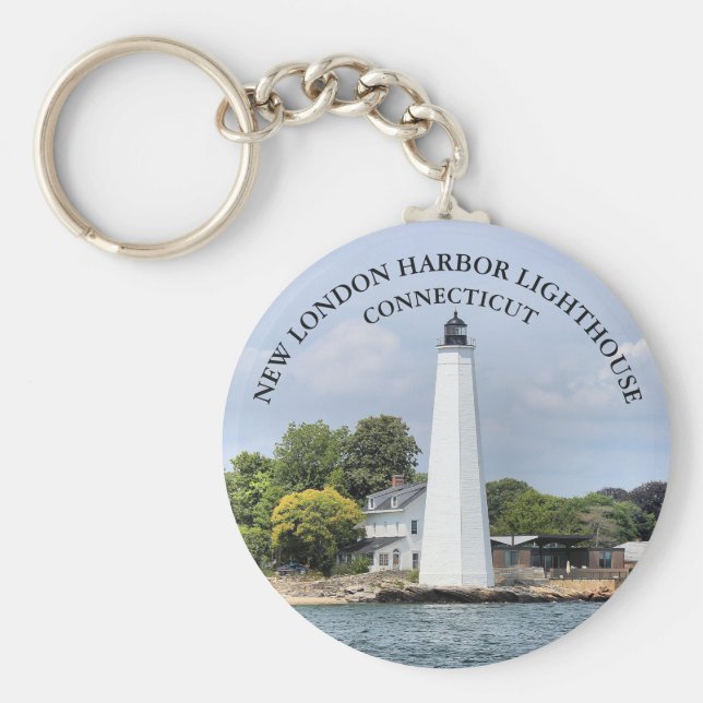 New London Harbor Lighthouse, Connecticut Chaveiro (Frente)