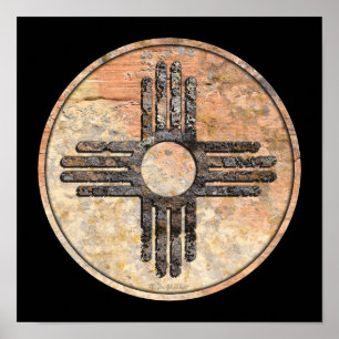New Mexico's Zia Sun Symbol Poster