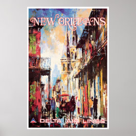 New Orleans Art Delta Travel Poster Jack Laycox