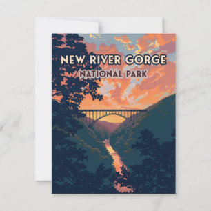 New River Gorge National Park West Virginia Card
