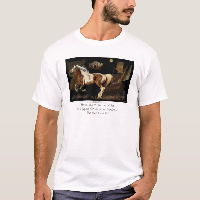 "NEW WORLDE" - Camisetas amantes de cavalos de Mus (Frente)