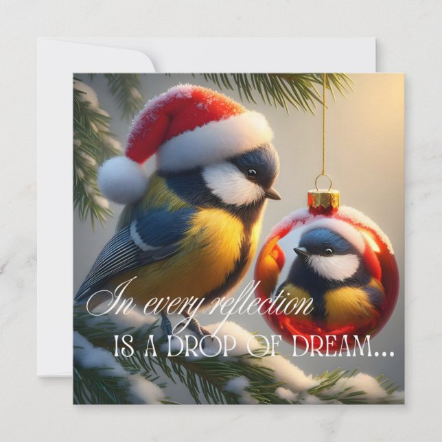 New Year's card with a bird (Frente)