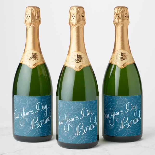 New Year's Day Handwritten Bottle Labels (Garrafas)
