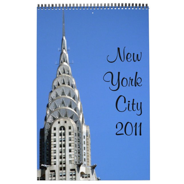 New York 2011 calendário da página do solteiro de (Capa)