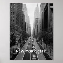 New York City Poster Wallart black-white Streetart