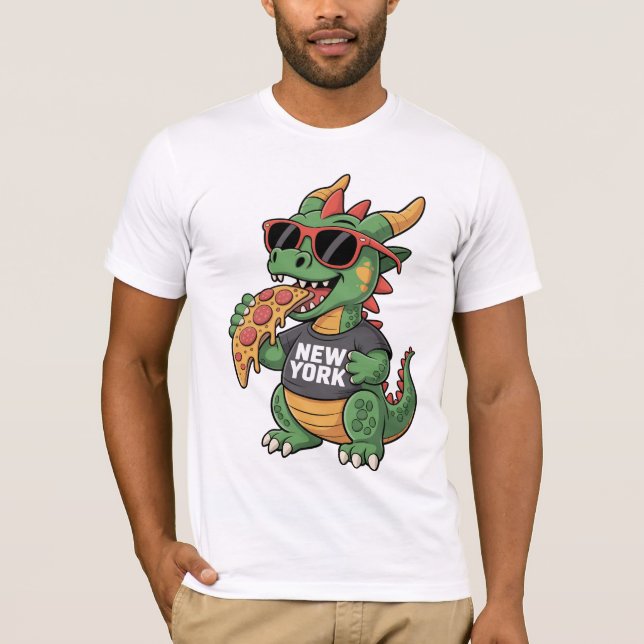 New York Dragon T-Shirt Legal Sunglass WIth Pizza (Frente)