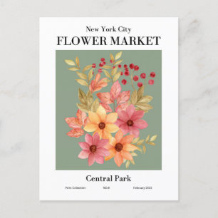 New York Flower Market, cartão postal do Central P