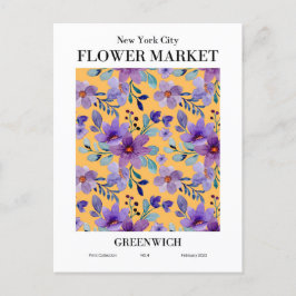 New York Flower Market, cartão postal Greenwich