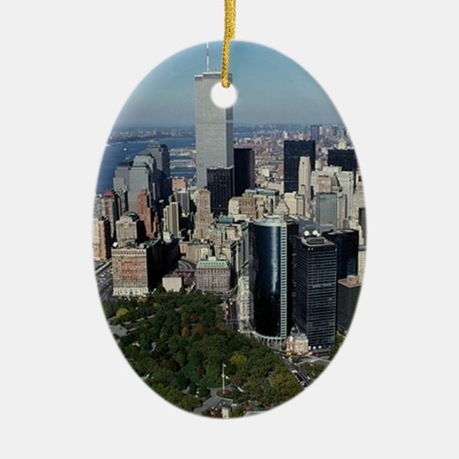 New York o ornamento da lembrança das torres (Frente)