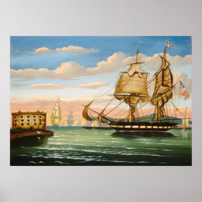 New York Sunset - Thomas Chambers Fine Art Poster (Frente)