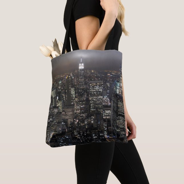 New York Tote Bag Personalizado NYC City Lights Ba (Close Up)