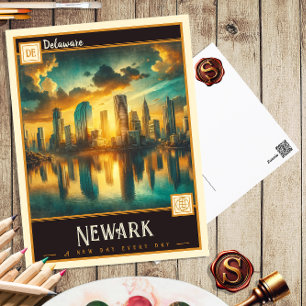 Newark, Delaware   Cartão postal Vintage