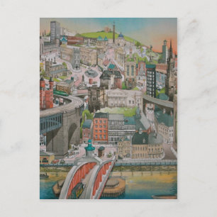 Newcastle upon Tyne através do Cartão de Posto Ano