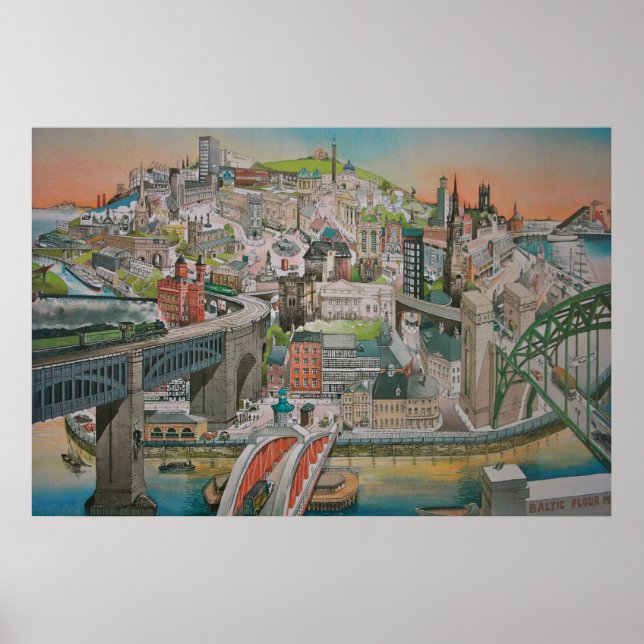 Newcastle upon Tyne, England Poster (Frente)