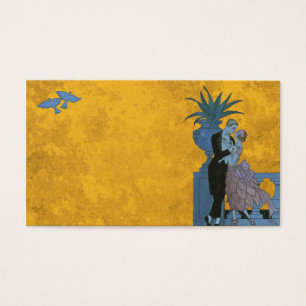 Newlyweds do art deco do vintage, dança do