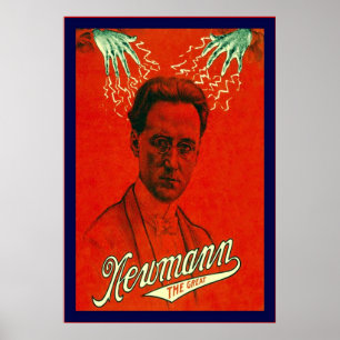 Newmann o grande poster do mágico do vintage do ~