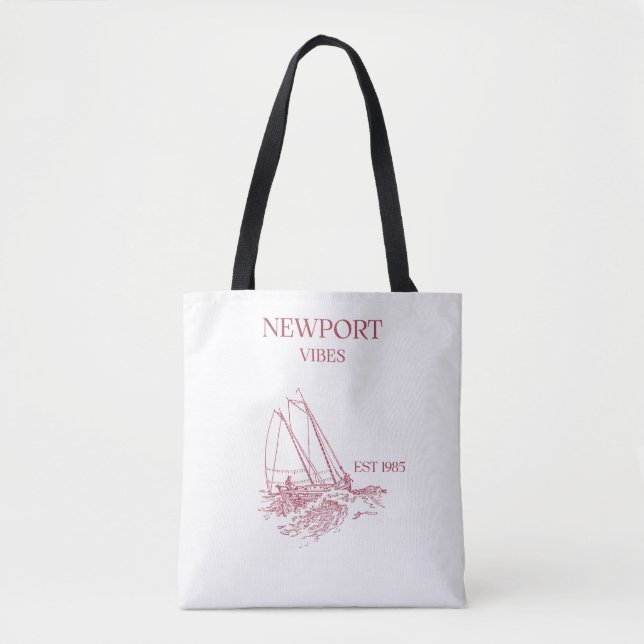 Newport Rhode Island Sail Shoulder Tote Bag (Frente)
